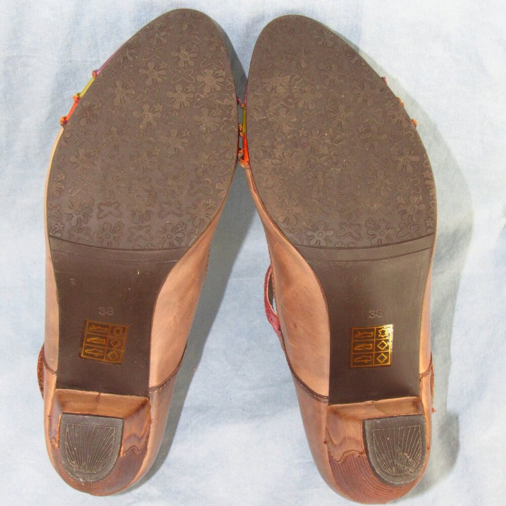 Spring Step “Hulahoop” Multi-Colored Leather Mary Janes (Eu Size 38; See Note) View 3